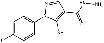 5-氨基-1-(4-氟苯基)-1H-吡唑-4-酰肼, 618070-67-0, 结构式