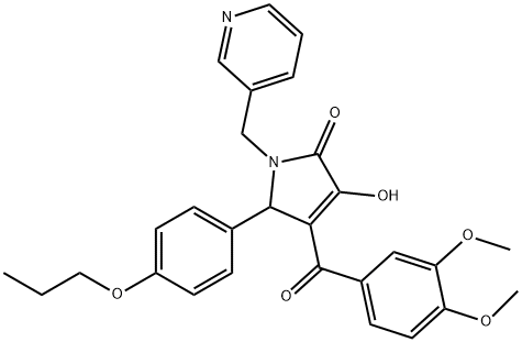 4-(3,4-dimethoxybenzoyl)-3-hydroxy-5-(4-propoxyphenyl)-1-(3-pyridinylmethyl)-1,5-dihydro-2H-pyrrol-2-one|