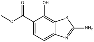 6-Benzothiazolecarboxylicacid,2-amino-7-hydroxy-,methylester(9CI) Structure