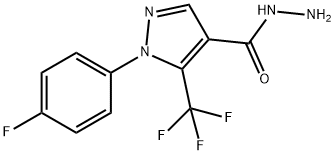 5-(三氟甲基)-1-(4-氟苯基)-1H-吡唑-4-酰肼, 618090-96-3, 结构式