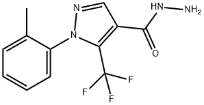 5-(三氟甲基)-1-邻甲基-1H-吡唑-4-酰肼, 618091-00-2, 结构式