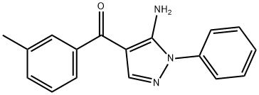 (5-AMINO-1-PHENYL-1H-PYRAZOL-4-YL)(M-TOLYL)METHANONE Structure