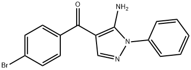 (5-AMINO-1-PHENYL-1H-PYRAZOL-4-YL)(4-BROMOPHENYL)METHANONE 化学構造式