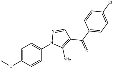 (5-AMINO-1-(4-METHOXYPHENYL)-1H-PYRAZOL-4-YL)(4-CHLOROPHENYL)METHANONE Structure