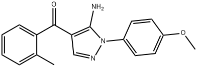 (5-AMINO-1-(4-METHOXYPHENYL)-1H-PYRAZOL-4-YL)(O-TOLYL)METHANONE Structure