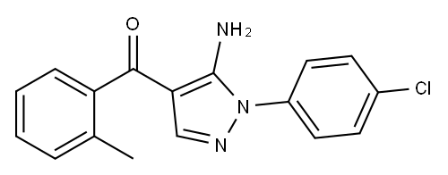 (5-AMINO-1-(4-CHLOROPHENYL)-1H-PYRAZOL-4-YL)(O-TOLYL)METHANONE Structure