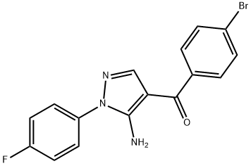 (5-AMINO-1-(4-FLUOROPHENYL)-1H-PYRAZOL-4-YL)(4-BROMOPHENYL)METHANONE Struktur