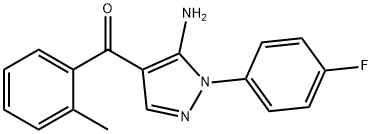 (5-AMINO-1-(4-FLUOROPHENYL)-1H-PYRAZOL-4-YL)(O-TOLYL)METHANONE Structure