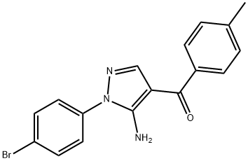 (5-AMINO-1-(4-BROMOPHENYL)-1H-PYRAZOL-4-YL)(P-TOLYL)METHANONE Structure