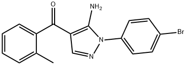 (5-AMINO-1-(4-BROMOPHENYL)-1H-PYRAZOL-4-YL)(O-TOLYL)METHANONE Structure