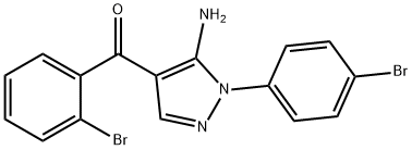 (5-AMINO-1-(4-BROMOPHENYL)-1H-PYRAZOL-4-YL)(2-BROMOPHENYL)METHANONE 结构式