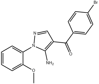 (5-AMINO-1-(2-METHOXYPHENYL)-1H-PYRAZOL-4-YL)(4-BROMOPHENYL)METHANONE 结构式