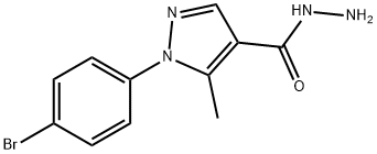 1-(4-Bromophenyl)-5-methyl-1H-pyrazole-4-carboxylicacidhydrazide 化学構造式