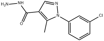 1-(3-氯苯)-5-甲基-1H-吡唑-4-酰肼, 618092-52-7, 结构式