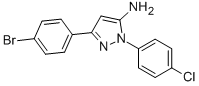3-(4-Bromophenyl)-1-(4-chlorophenyl)-1H-pyrazol-5-ylamine Structure
