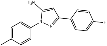 3-(4-氟苯基)-1-(对甲苯基)-1H-吡唑-5-胺, 618092-86-7, 结构式