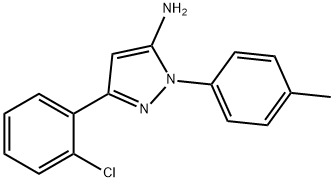 3-(2-CHLOROPHENYL)-1-P-TOLYL-1H-PYRAZOL-5-AMINE 结构式