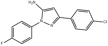3-(4-Chlorophenyl)-1-(4-fluorophenyl)-1H-pyrazol-5-ylamine Structure