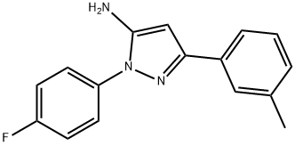 1-(4-FLUOROPHENYL)-3-(3-METHYLPHENYL)-1H-PYRAZOL-5-AMINE Struktur