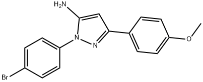 1-(4-BROMOPHENYL)-3-(4-METHOXYPHENYL)-1H-PYRAZOL-5-AMINE Struktur