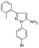 1-(4-BROMOPHENYL)-3-O-TOLYL-1H-PYRAZOL-5-AMINE 结构式