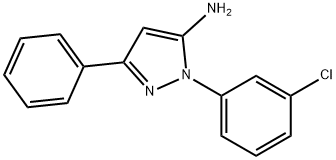 1-(3-氯苯基)-3-苯基-1H-吡唑-5-胺, 618098-26-3, 结构式