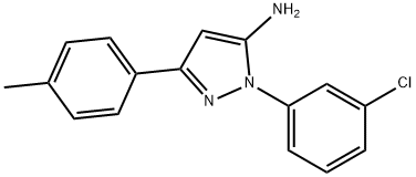 1-(3-CHLOROPHENYL)-3-P-TOLYL-1H-PYRAZOL-5-AMINE Struktur