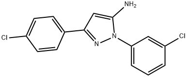 1-(3-Chlorophenyl)-3-(4-chlorophenyl)-1H-pyrazol-5-ylamine Struktur