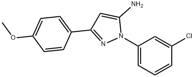 1-(3-CHLOROPHENYL)-3-(4-METHOXYPHENYL)-1H-PYRAZOL-5-AMINE Structure