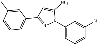 1-(3-CHLOROPHENYL)-3-M-TOLYL-1H-PYRAZOL-5-AMINE Struktur