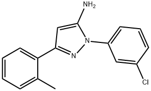 1-(3-CHLOROPHENYL)-3-O-TOLYL-1H-PYRAZOL-5-AMINE Struktur