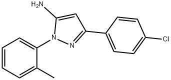 3-(4-CHLOROPHENYL)-1-O-TOLYL-1H-PYRAZOL-5-AMINE Struktur