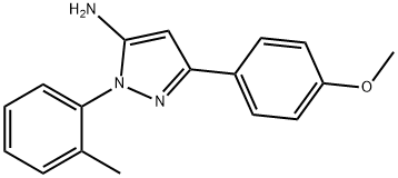 3-(4-METHOXYPHENYL)-1-(2-METHYLPHENYL)-1H-PYRAZOL-5-AMINE Structure