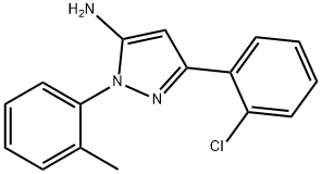3-(2-CHLOROPHENYL)-1-O-TOLYL-1H-PYRAZOL-5-AMINE Struktur