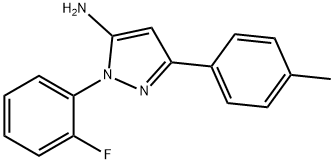 1-(2-FLUOROPHENYL)-3-P-TOLYL-1H-PYRAZOL-5-AMINE Structure