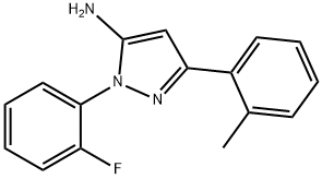 1-(2-FLUOROPHENYL)-3-(2-METHYLPHENYL)-1H-PYRAZOL-5-AMINE Structure