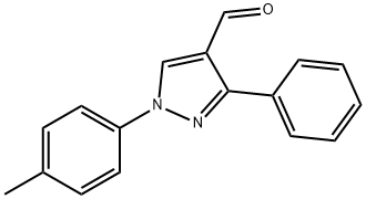3-PHENYL-1-P-TOLYL-1H-PYRAZOLE-4-CARBALDEHYDE,618098-43-4,结构式