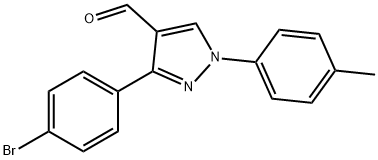 3-(4-BROMOPHENYL)-1-P-TOLYL-1H-PYRAZOLE-4-CARBALDEHYDE Struktur
