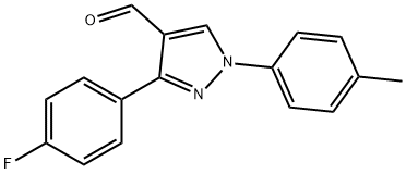 3-(4-氟苯基)-1-(4-甲基苯基)-1H-吡唑-4-甲醛, 618098-45-6, 结构式