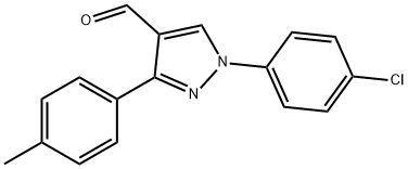 1-(4-CHLOROPHENYL)-3-P-TOLYL-1H-PYRAZOLE-4-CARBALDEHYDE Structure