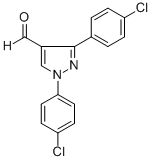 1,3-BIS(4-CHLOROPHENYL)-1H-PYRAZOLE-4-CARBALDEHYDE Struktur