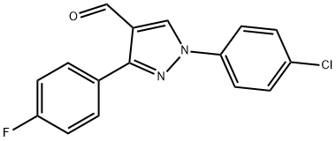 1-(4-CHLOROPHENYL)-3-(4-FLUOROPHENYL)-1H-PYRAZOLE-4-CARBALDEHYDE Struktur
