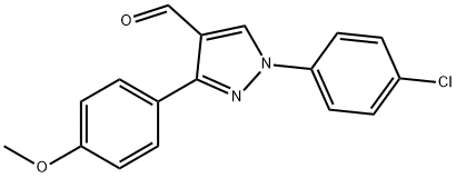 1-(4-CHLOROPHENYL)-3-(4-METHOXYPHENYL)-1H-PYRAZOLE-4-CARBALDEHYDE Structure