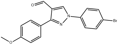 1-(4-BROMOPHENYL)-3-(4-METHOXYPHENYL)-1H-PYRAZOLE-4-CARBALDEHYDE Struktur