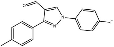 1-(4-氟苯基)-3-(4-甲基苯基)-1H-吡唑-4-甲醛 结构式