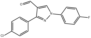 3-(4-CHLOROPHENYL)-1-(4-FLUOROPHENYL)-1H-PYRAZOLE-4-CARBALDEHYDE Structure