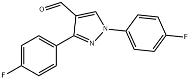 1,3-BIS(4-FLUOROPHENYL)-1H-PYRAZOLE-4-CARBALDEHYDE Struktur