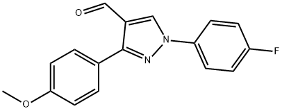 1-(4-FLUOROPHENYL)-3-(4-METHOXYPHENYL)-1H-PYRAZOLE-4-CARBALDEHYDE Struktur