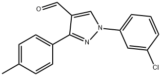 1-(3-CHLOROPHENYL)-3-P-TOLYL-1H-PYRAZOLE-4-CARBALDEHYDE Struktur