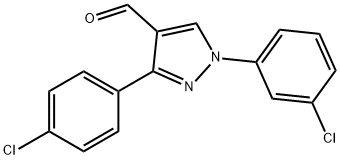 1-(3-CHLOROPHENYL)-3-(4-CHLOROPHENYL)-1H-PYRAZOLE-4-CARBALDEHYDE Struktur